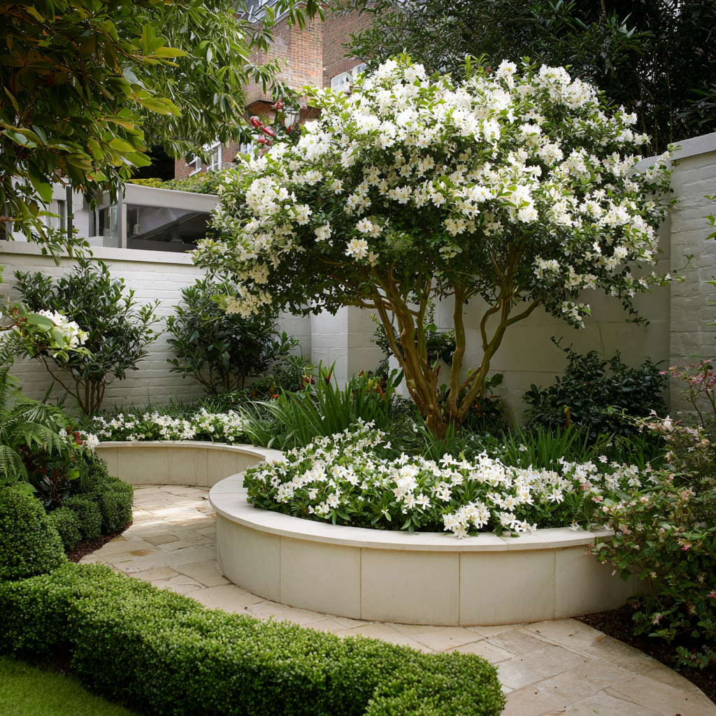 Close-up on garden setup